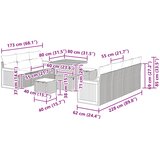  Sjedeća garnitura za vrt s jastukom 10 pcs Crna i Krema | Eponuda.ba