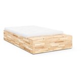 Karup Design Zakonska postelja iz masivnega bora s prostorom za shranjevanje z letvenim dnom 160x200 cm v naravni barvi Basement Bed – Cene
