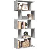 vidaXL Pregrada / regal za knjige 5 razina sivi 70x24x161 cm drveni Cijene