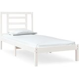  Okvir za krevet od masivnog drva bijeli 75 x 190 cm mali | shoptok.hr