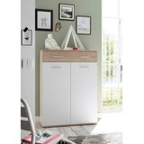 CARRYHOME omara za čevlje bela, hrast sonoma | Shoptok.si