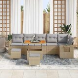 9 9-delni vrtni sofa set z blazinami Bež poli ratan akacija | Shoptok.si