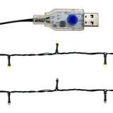 vidaXL Božićna girlanda s LED svjetlima 20 m crna | shoptok.hr