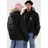 SOUVENIR Fur Trim Jakna black Slike