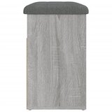  Klupa za cipele siva boja hrasta 62x32x50 cm konstruirano drvo | Eponuda.ba