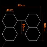  LED prigu&amp;scaron;iva plafonska svetiljka HEXAGON LED/192W/85-265V 5000K CRI 90 IP54 bela Slike