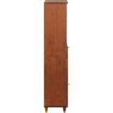 vidaXL Strani šal s predalom s polico s shranjevanjem z vrati Rjava 38 x 33.5 x 160 cm | Shoptok.si