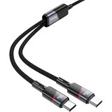 Hoco kabl 2u1 usb c na usb c / usb c 5A 100W 1.2 m U139 crna | ePonuda.com