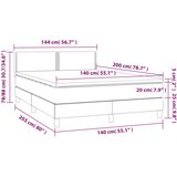  s oprugama i madracem krem 140x200 cm od tkanine | shoptok.hr