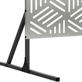  Zaslon za privatnost 100 x 50 x 180 cm Pocinčani čelik Srebrna | shoptok.hr