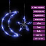 vidaXL Okrasne lučke zvezde in lune z daljincem 138 LED lučk modre | Shoptok.si
