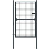 vidaXL Mrežasta vrtna vrata pocinkano jeklo 100x200 cm siva Cene