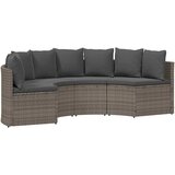  Set sofe 2 pcs Siva Solidno drvo akacije i poli ratan | shoptok.hr