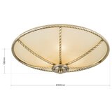 Orion plafonsko svetlo mauro 3xE27/60W/230V, prečnik 42 cm, bronza | Eponuda.com