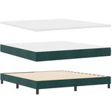 Box Spring postelja z vzmetnico temno zelena super kralj velikost žamet, (22051629) | Shoptok.si