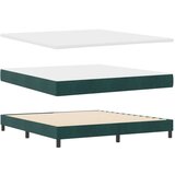 Box Spring Krevet s Madracem Tamno Zelena Super King Baršun | shoptok.hr