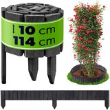 KADAX Palisade vrtna obroba lesena ograja za trato v sivi barvi 10x114, (5000358149) | Shoptok.si