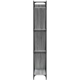vidaXL Regal za knjige siva boja hrasta 79x30x180 cm od drva i metala | shoptok.hr