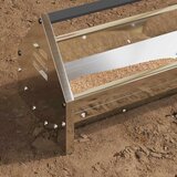Hranilica za kokoške Srebrno 108 x 20,5 x 20 cm Cinkani čelik | Eponuda.com