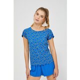Moodo Blouse with a print - blue | Shoptok.si