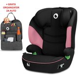 Lionelo Autosjedalica LARS i-Size roza + organizator, 100–150 cm, (5903771705622) | shoptok.hr