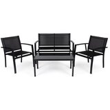 Modern Home Baštenski set EVA, Dve stolice i dvosed, Crni | ePonuda.com