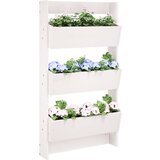 vidaXL Zidna sadilica s 3 razine 60 x 18 5 x 110 cm bijela od borovine Cijene
