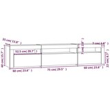 TV ormarić s LED svjetlima boja smeđeg hrasta 195x35x40 cm | shoptok.hr