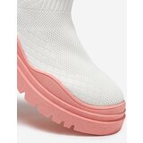Resti White and pink women's flat-heeled boots Seritis - Footwear | Shoptok.si