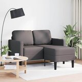  Dvosjed s ležaljkom u obliku slova L siva 125 cm umjetna koža | shoptok.hr