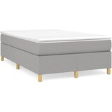  Krevet s oprugama i madrac svjetlosivi 120 x 200cm od tkanine | shoptok.hr