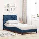  Postelja z vzmetnico modra 90x190 cm blago, (22053074) | Shoptok.si