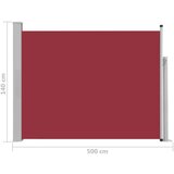  Zložljiva stranska tenda za teraso 140x500 cm rdeča, (20692988) | Shoptok.si