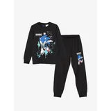 LC Waikiki Crew Neck Sonic Printed Long Sleeve Boys' Pajamas Set