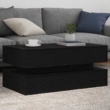  Klub stolić s LED svjetlima crni hrast 90x50x40 cm | Eponuda.com