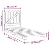 vidaXL Posteljni okvir z vzglavjem 90x200 cm trdna borovina | Shoptok.si