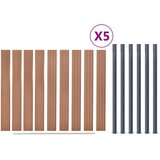  Set panela za ogradu smeđi 872x186 cm WPC | shoptok.hr