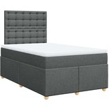 vidaXL Krevet s oprugama i madracem tamnosivi 120 x 200 cm od tkanine | shoptok.hr