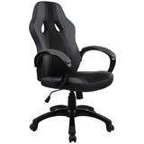 MID.YOU GAMING STOL kovina, umetna masa, tekstil črna, svetlo siva | Shoptok.si