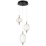  LED luster na sajli PELLUCID LED/20W/230V bronza/crna Cene