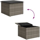  Vrtni tabure s jastukom sivi 55 x 55 x 37 cm od poliratana | Eponuda.ba