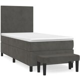 The Living Store Box spring postelja z vzmetnico temno siva 80x200 cm žamet - Box Spring Postelja, (21490682) | Shoptok.si