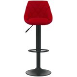 vidaXL Barski stolček vinsko rdeč žamet | Shoptok.si