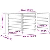  Pokrov za radijator boja artisian hrast 205x21,5x83,5 cm drveni | shoptok.hr
