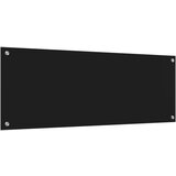 vidaXL Kuhinjska miza Črna Steklo 110 x 40 x 0.6 cm Vzdržljiva | Shoptok.si