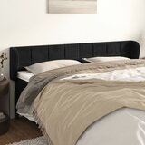 vidaXL Uzglavlje s ušima crno 203x23x78/88 cm baršunasto Cijene