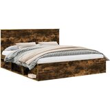  Konstrukcija postelje z vzglavjem Dimljeni oreh 180 x 200 cm, (5000104119) | Shoptok.si