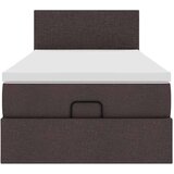 vidaXL Otomanski posteljni okvir z vzmetnico rjav 90x190 cm blago, (21608223) | Shoptok.si