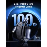 Ugreen 2-u-1 Dvostruki USB-C Kabel za Punjenje s 100W | shoptok.hr