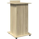  Govornica s kotačima i ladicom boja hrasta 55x55x107 cm drvena | Eponuda.ba